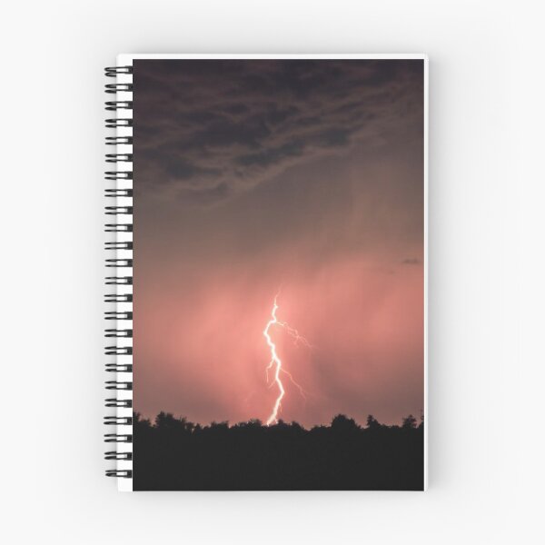 Item preview, Lightning Orange Sky Silhouette Photographic Print designed and sold by Mother-Nature65.