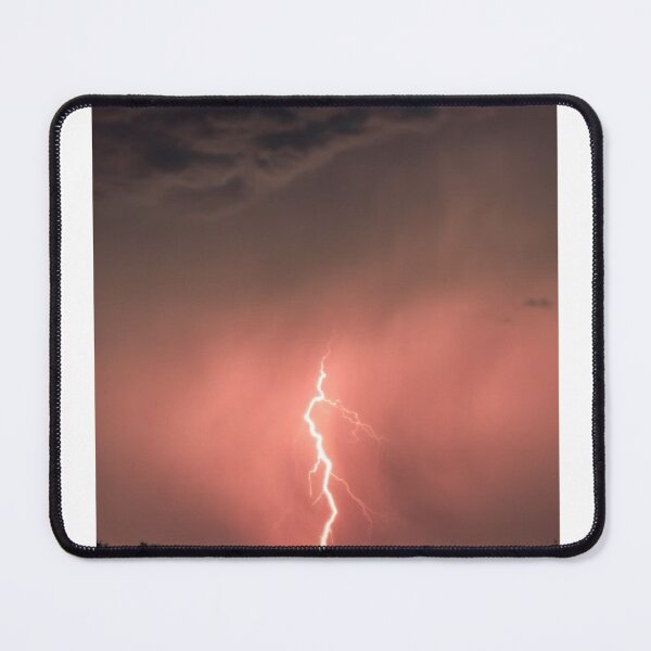 Item preview, Lightning Orange Sky Silhouette Photographic Print designed and sold by Mother-Nature65.