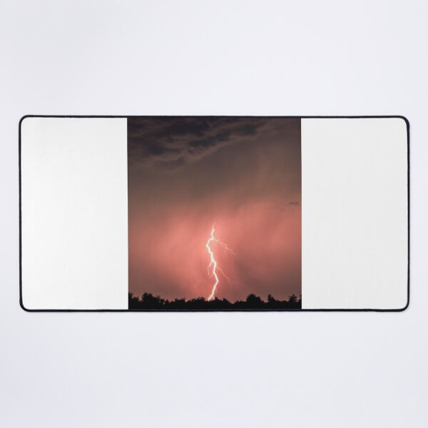 Item preview, Lightning Orange Sky Silhouette Photographic Print designed and sold by Mother-Nature65.