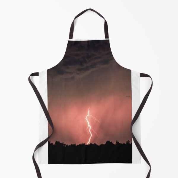 Item preview, Lightning Orange Sky Silhouette Photographic Print designed and sold by Mother-Nature65.