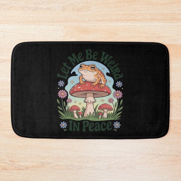 Item preview, Let Me Be Weird in Peace Frog Mushroom Cottagecore designed and sold by JaskconLIfe23.