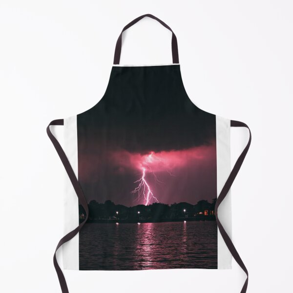 Item preview, Pink Sky Lightning Sea View Photographic Print designed and sold by Mother-Nature65.