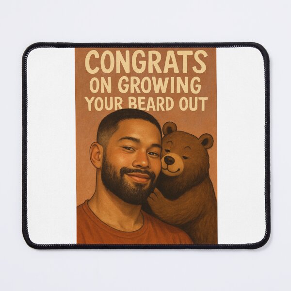 Item preview, Cute Queer Beard Growth Achievement - Gay Daddy Bear designed and sold by Aryabek.