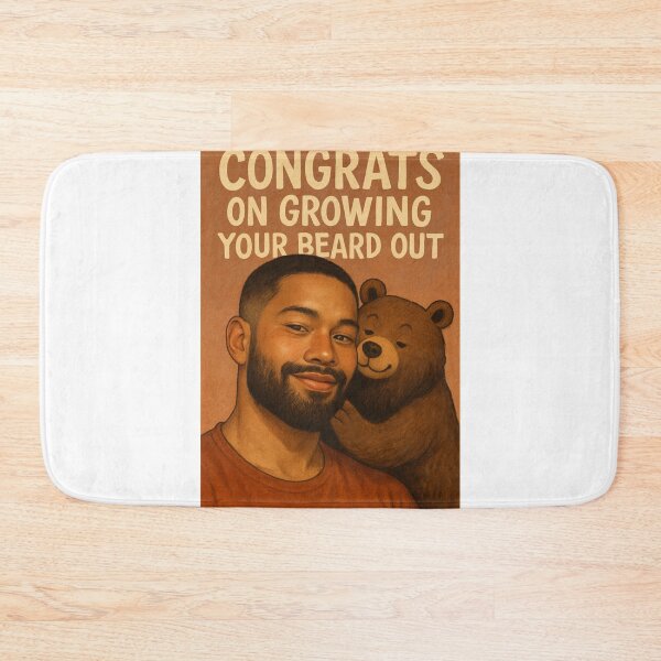 Item preview, Cute Queer Beard Growth Achievement - Gay Daddy Bear designed and sold by Aryabek.