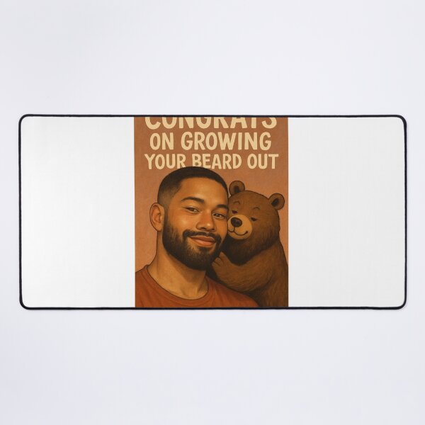 Item preview, Cute Queer Beard Growth Achievement - Gay Daddy Bear designed and sold by Aryabek.