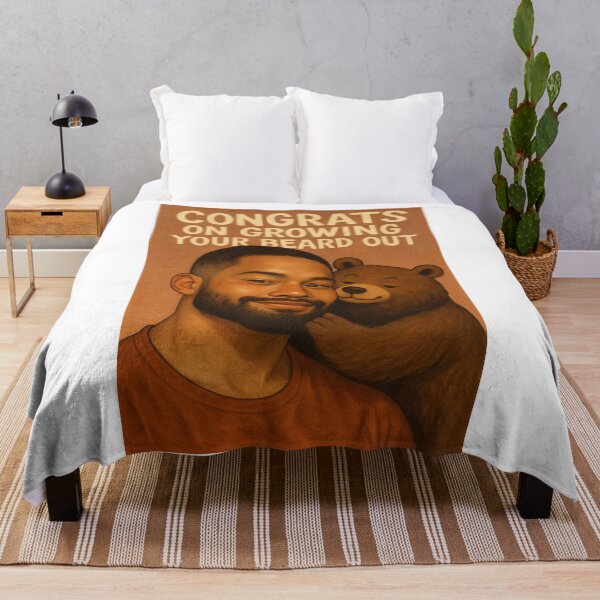 Item preview, Cute Queer Beard Growth Achievement - Gay Daddy Bear designed and sold by Aryabek.