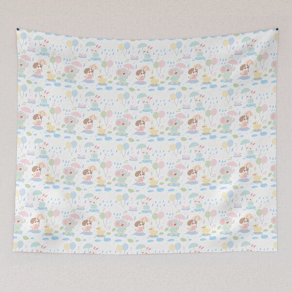 Item preview, Baby Shower Rainy Parade Pattern designed and sold by KJackArtwork.