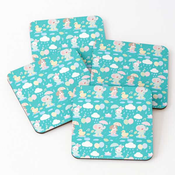 Item preview, Baby Shower Rainy Parade Pattern designed and sold by KJackArtwork.