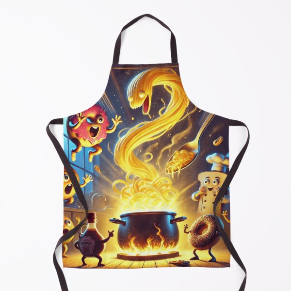 Item preview, Summoning the Pasta Monster – Funny Surreal Kitchen Chaos Art designed and sold by ComedyInkFactor.