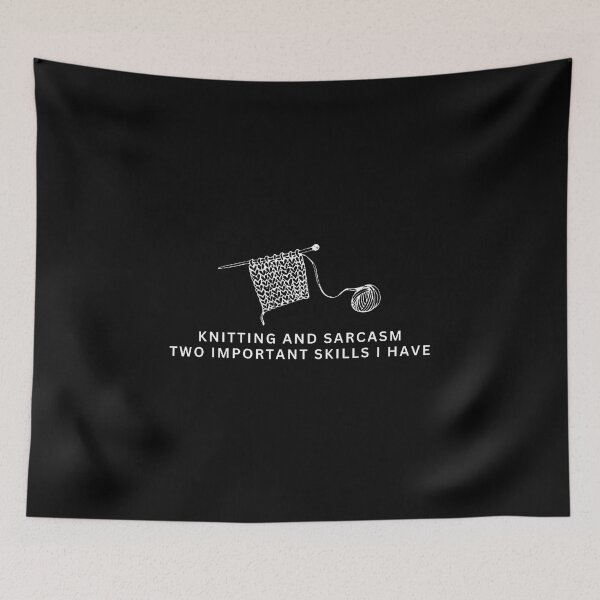 Item preview, Knitting And Sarcasm Funny Knitting designed and sold by AlyceLynne.
