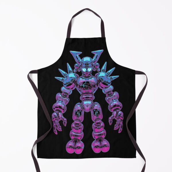 Item preview, Cyberpunk Neon Mecha – Glowing Street Art Robot Design designed and sold by PLUSHIWORLDtm.