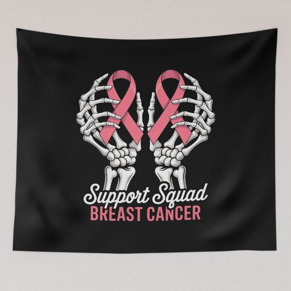 Item preview, Skeleton Hands Breast Cancer October We Wear Pink Ribbon designed and sold by HollyBellArtSte.