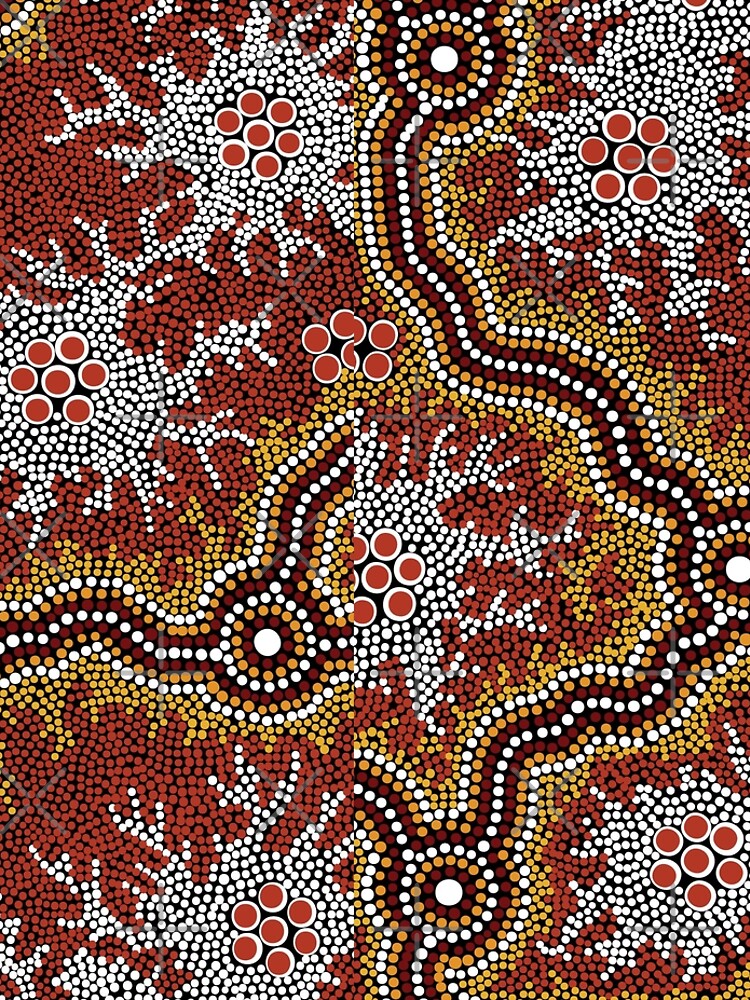Authentic Aboriginal Art - Mountains by HogarthArts