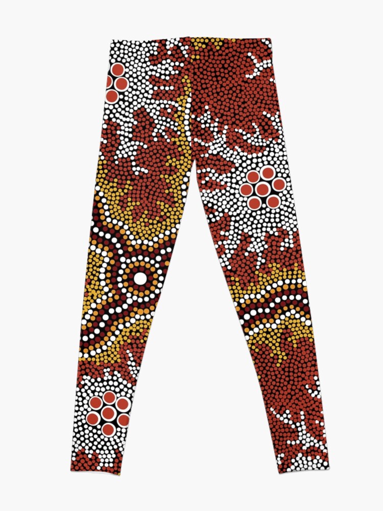 Alternate view of Authentic Aboriginal Art - Mountains Leggings