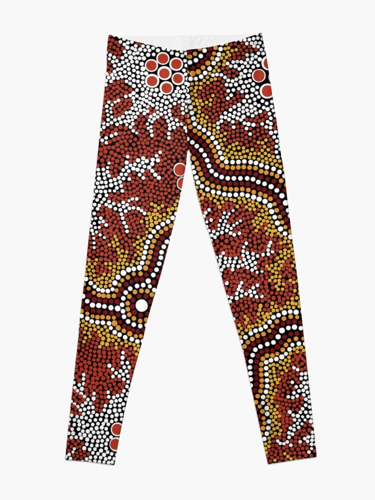Alternate view of Authentic Aboriginal Art - Mountains Leggings