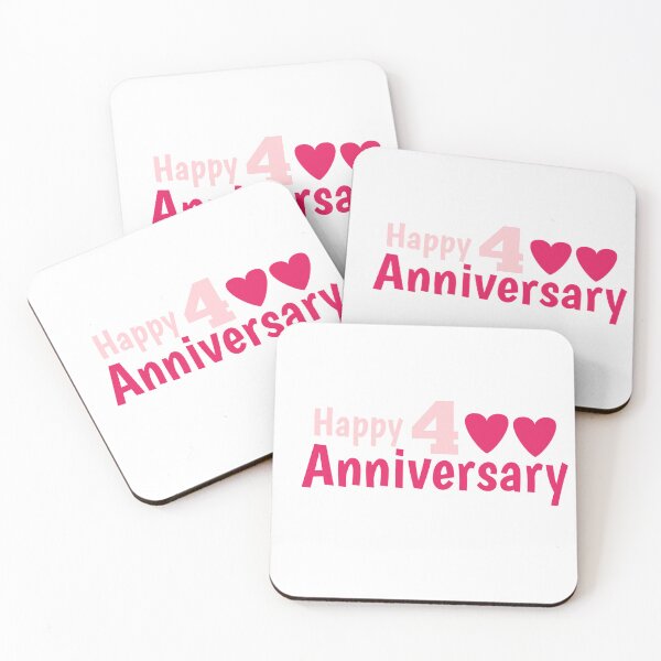 Item preview, Happy anniversary 4 th designed and sold by win Design.