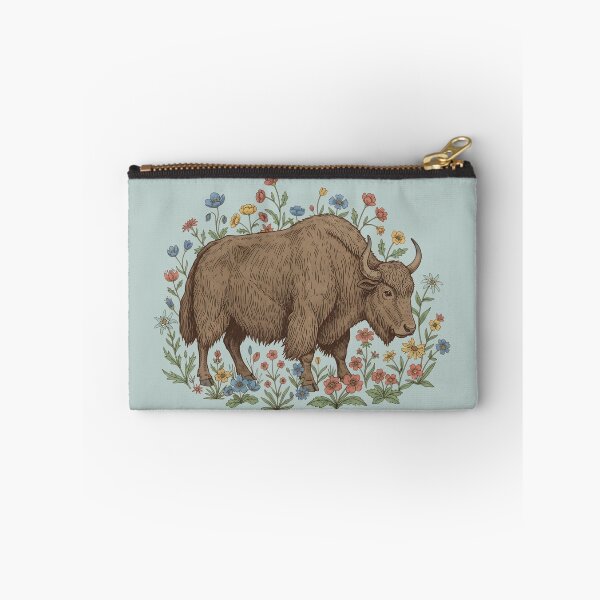 Item preview, Yak With Wildflowers Illustration designed and sold by BirdsnStuff.