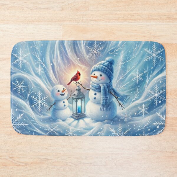 Item preview, Winter Wonderland Snowman Duo with Cardinal designed and sold by Shawdar.