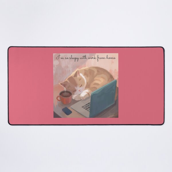 Item preview, Sleepy cat work from home designed and sold by AppleMe.