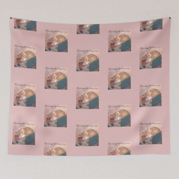 Item preview, Sleepy cat work from home designed and sold by AppleMe.