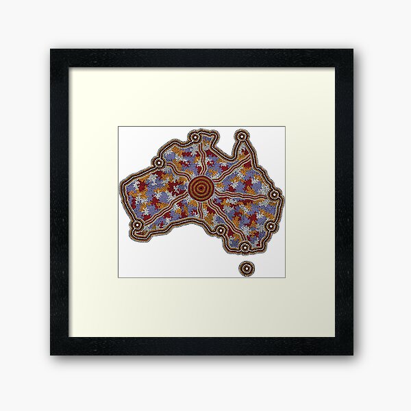 Authentic Aboriginal Art - Aboriginal Australia Framed Art Print