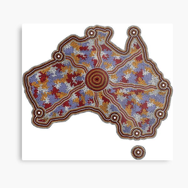 Authentic Aboriginal Art - Aboriginal Australia Metal Print