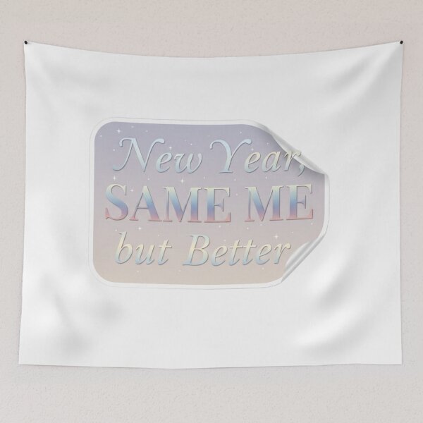 Item preview, New Year, Same Me But Better – Minimal Motivational Quote designed and sold by Fandom Universe.
