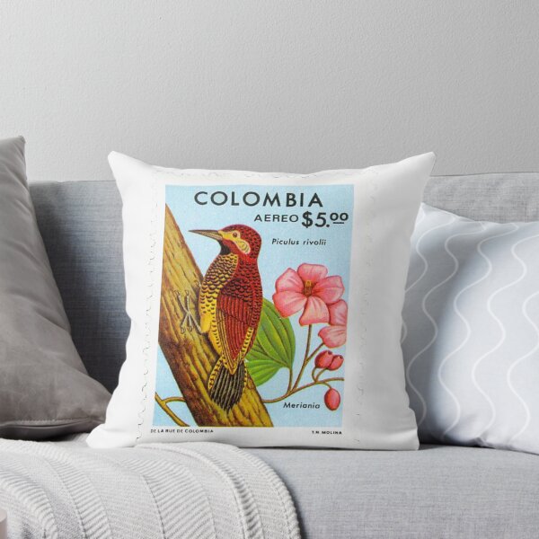 Item preview, Columbian Crimson Mantled Woodpecker Columbia Postage Stamp designed and sold by red-amber65.