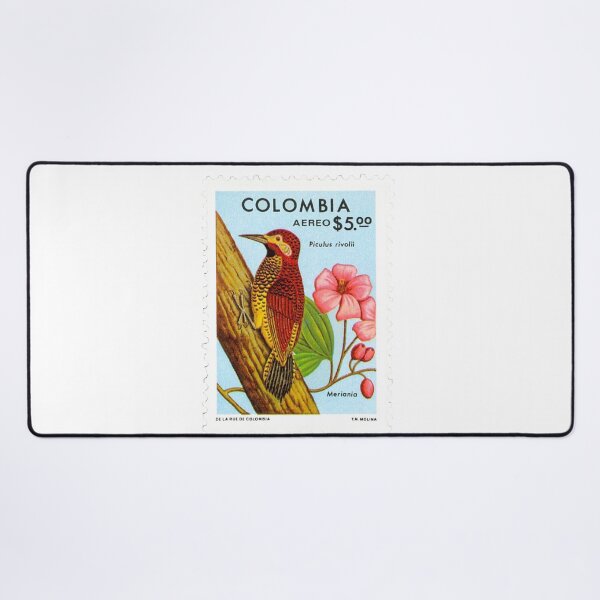 Item preview, Columbian Crimson Mantled Woodpecker Columbia Postage Stamp designed and sold by red-amber65.