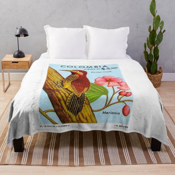 Item preview, Columbian Crimson Mantled Woodpecker Columbia Postage Stamp designed and sold by red-amber65.