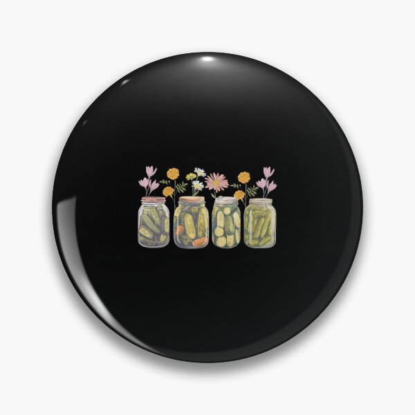 Item preview, Vintage Canned Pickles Wildflower Canning Season Pickle Jar designed and sold by MyraLorri.