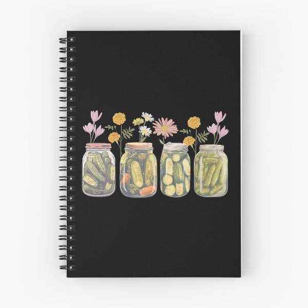 Item preview, Vintage Canned Pickles Wildflower Canning Season Pickle Jar designed and sold by MyraLorri.