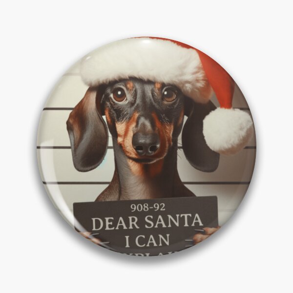 Item preview, Dear Santa I Can Explain Dachshund Dog Mugshot Christmas Pun designed and sold by StanaLuis.