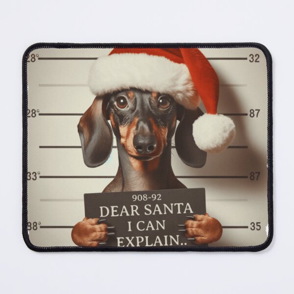 Item preview, Dear Santa I Can Explain Dachshund Dog Mugshot Christmas Pun designed and sold by StanaLuis.