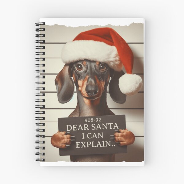 Item preview, Dear Santa I Can Explain Dachshund Dog Mugshot Christmas Pun designed and sold by StanaLuis.