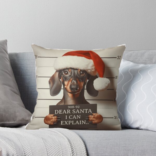 Item preview, Dear Santa I Can Explain Dachshund Dog Mugshot Christmas Pun designed and sold by StanaLuis.