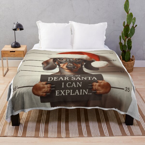 Item preview, Dear Santa I Can Explain Dachshund Dog Mugshot Christmas Pun designed and sold by StanaLuis.