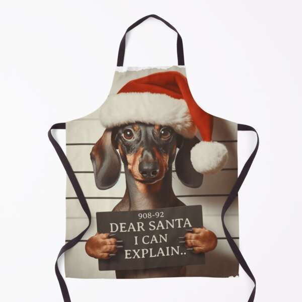 Item preview, Dear Santa I Can Explain Dachshund Dog Mugshot Christmas Pun designed and sold by StanaLuis.