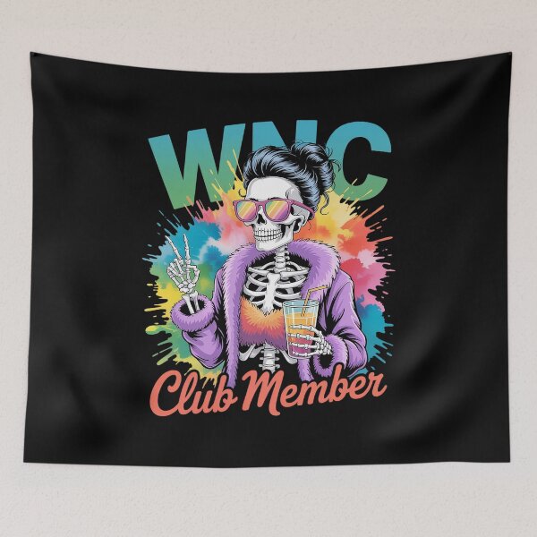 Item preview, Floral WDNC We Do Not Care Club Skeleton Girl  designed and sold by IhanVaanMaArt.