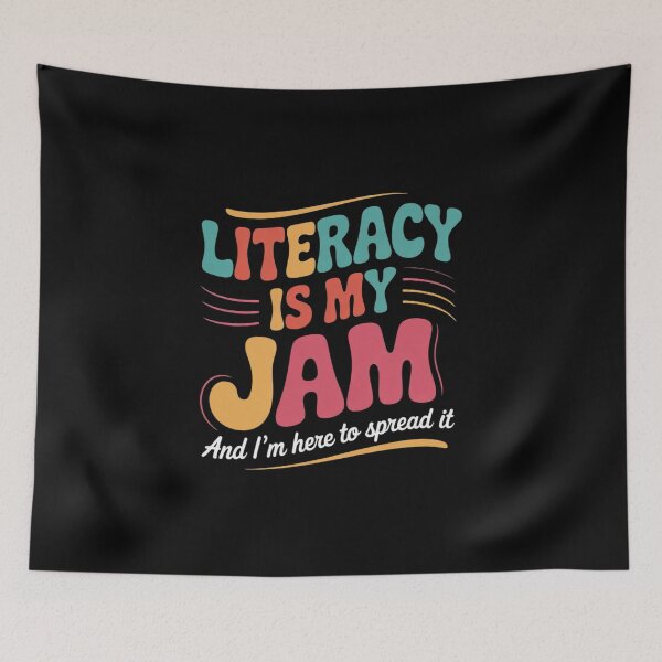 Item preview, Literacy Is My Jam And I'm Here To Spread Literacy Teacher 1  designed and sold by NailMolisa.