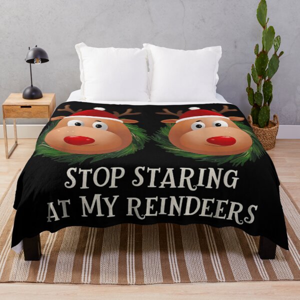 Item preview, Stop Staring At My Reindeers Funny Twin Christmas Holiday Humor designed and sold by StanaLuis.