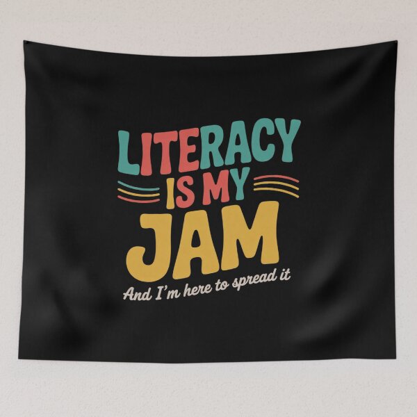 Item preview, Literacy Is My Jam And I'm Here To Spread Literacy Teacher 5  designed and sold by NailMolisa.