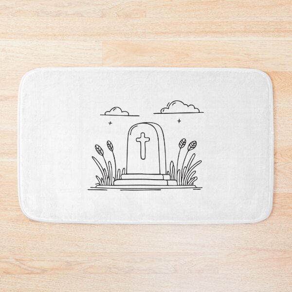 Item preview, A tomb standing near wild grass under an open sky designed and sold by rasagamastore.