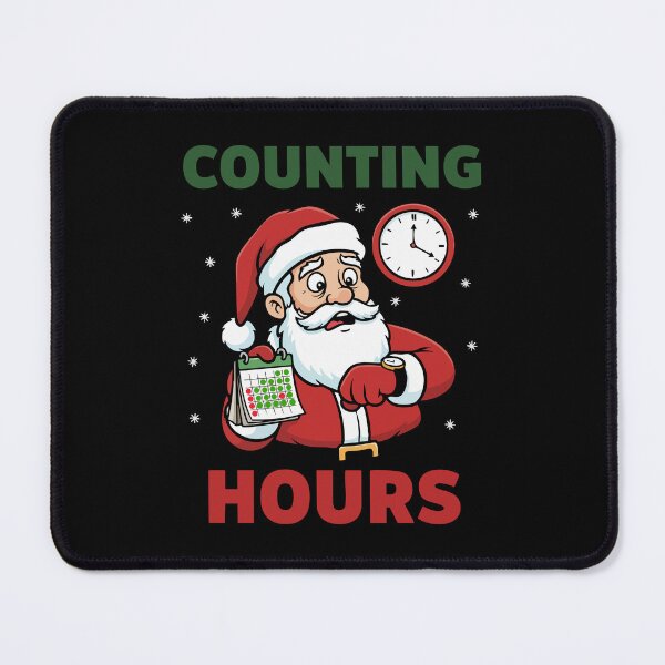 Item preview, Counting Hours Santa Christmas Countdown Design designed and sold by graphicnew.