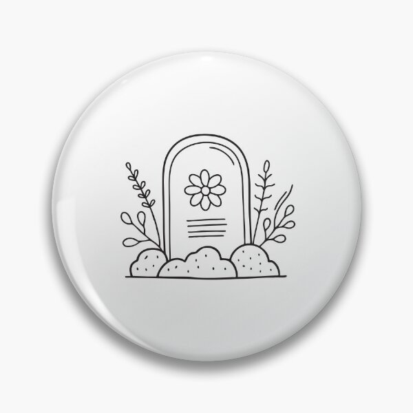 Item preview, A tomb surrounded by moss and dry flowers, marked with a flower symbol designed and sold by rasagamastore.