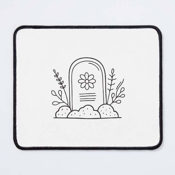 Item preview, A tomb surrounded by moss and dry flowers, marked with a flower symbol designed and sold by rasagamastore.