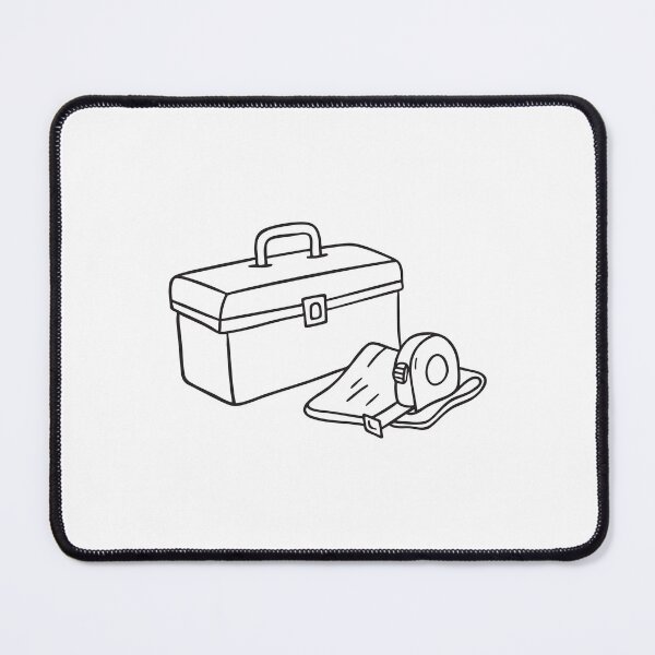 Item preview, A toolbox beside a tape measure and folded handkerchief designed and sold by rasagamastore.