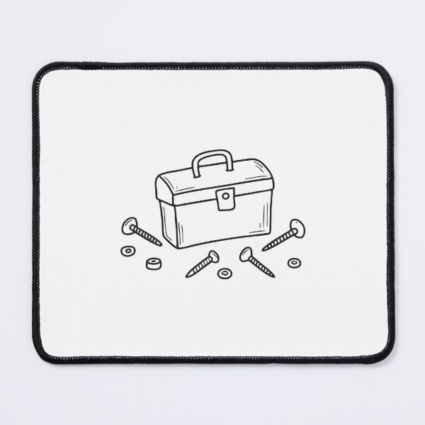 Item preview, A toolbox lying near scattered nails and screws designed and sold by rasagamastore.
