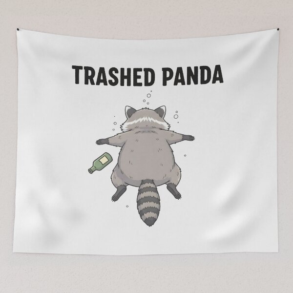 Item preview, Trashed Panda Funny Animal Party Animal Drinking Panda designed and sold by AurelieGerhold.