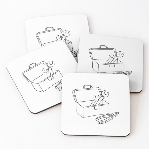 Item preview, A wrench inside and pliers beside an opened toolbox designed and sold by rasagamastore.
